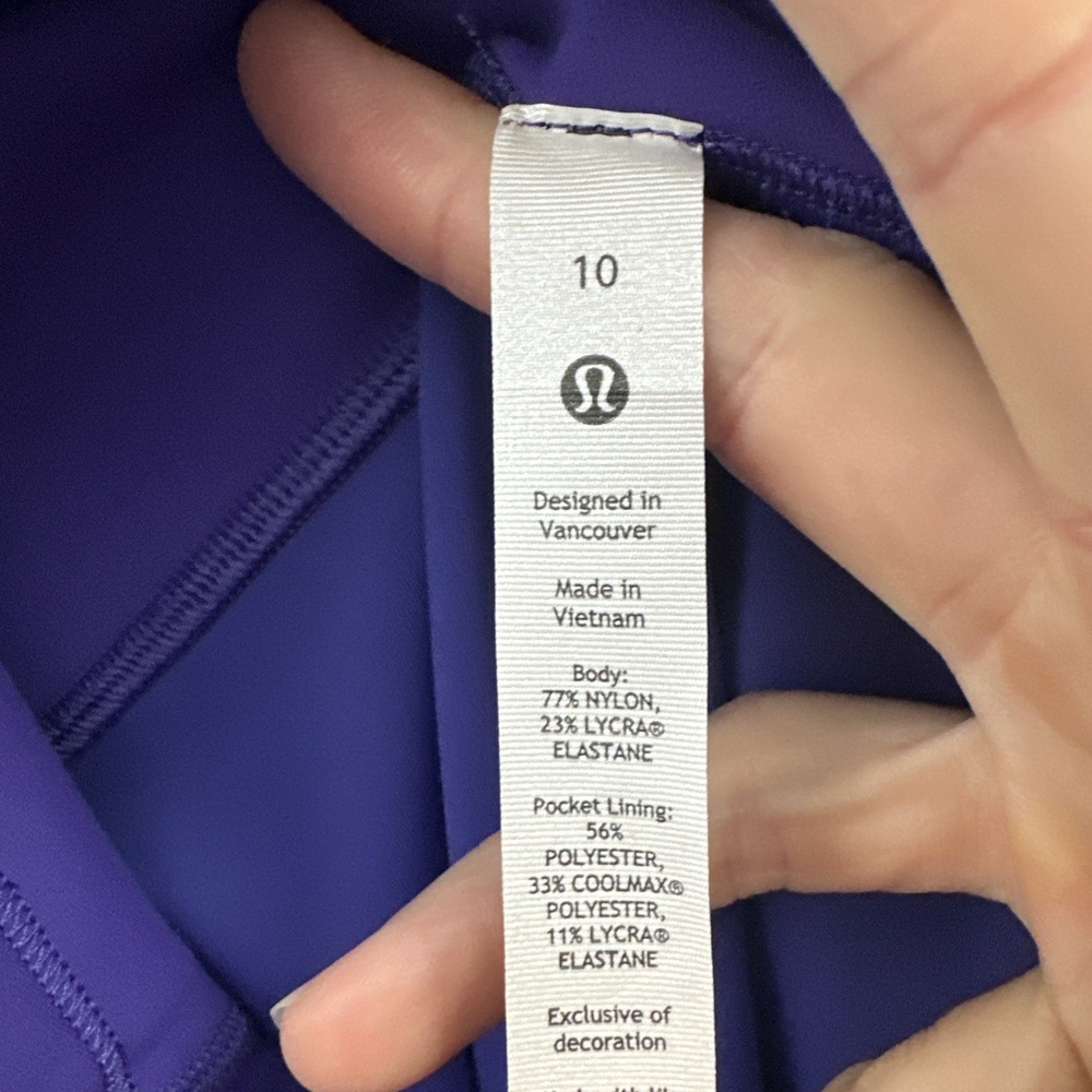 Lululemon Wunder Train High Rise Tight Leggings 25" Petrol Purple Gym Women's 10 - Picture 6 of 10